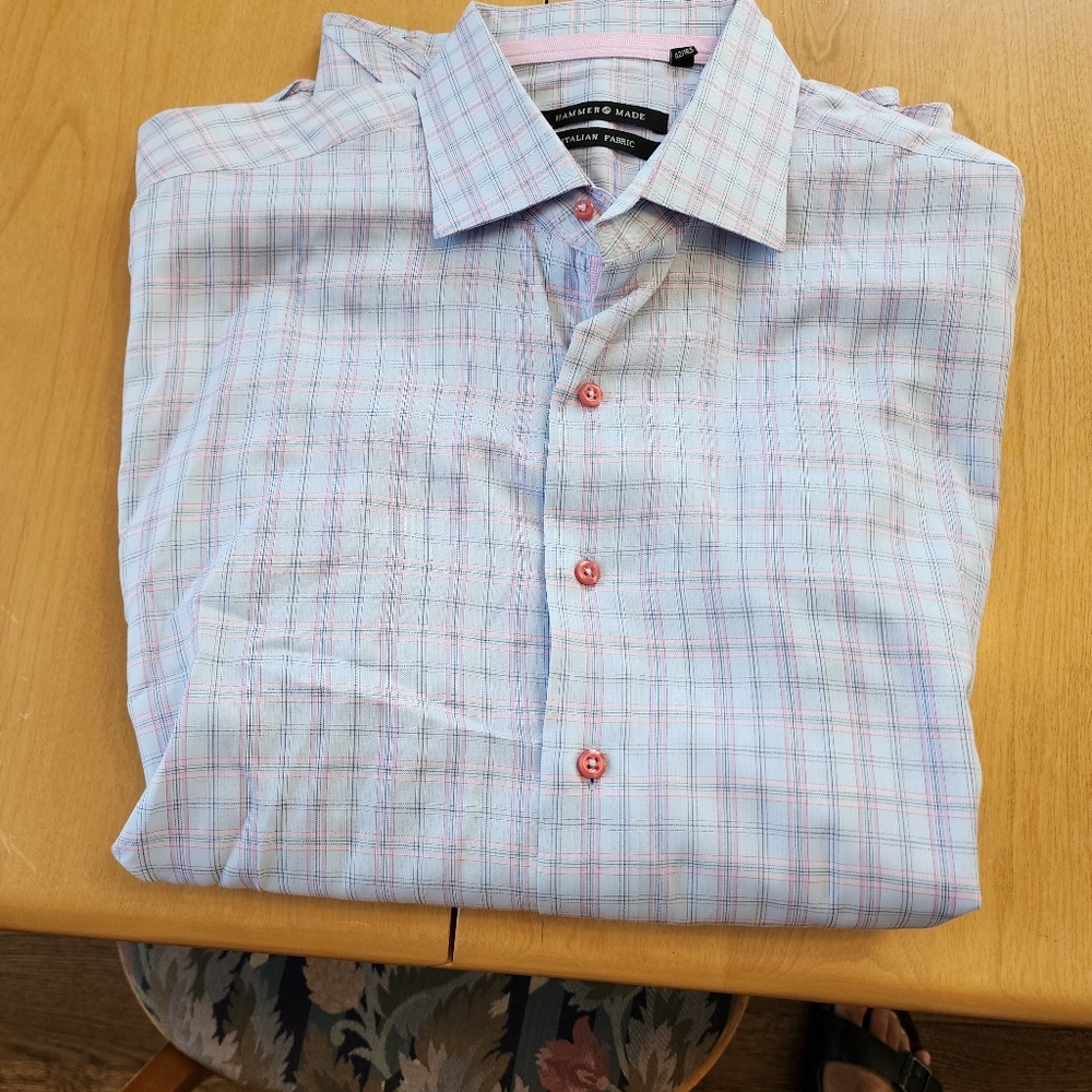 Mens Hammermade dress shirt sz 16.5/42